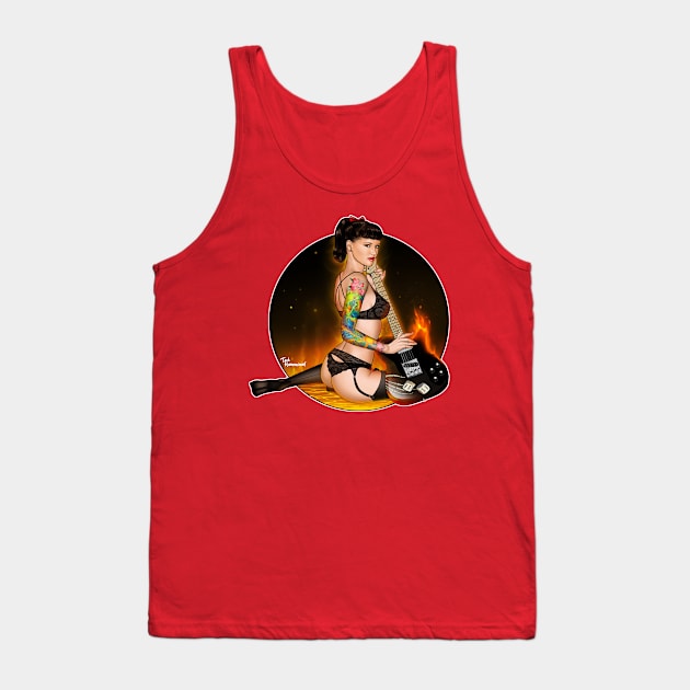 Rockabilly Honey Tank Top by ted1air